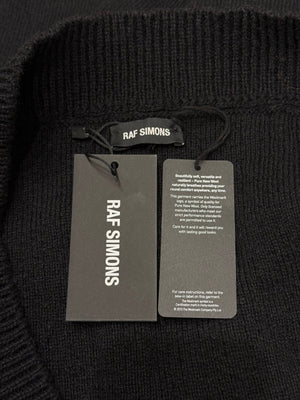 S/S2018 Raf Simons oversized fireman buckle v-neck sweater