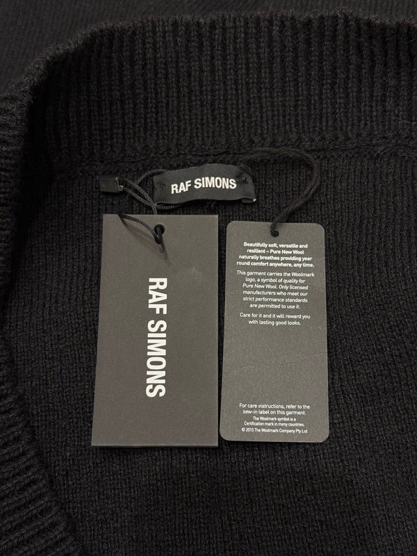 S/S2018 Raf Simons oversized fireman buckle v-neck sweater