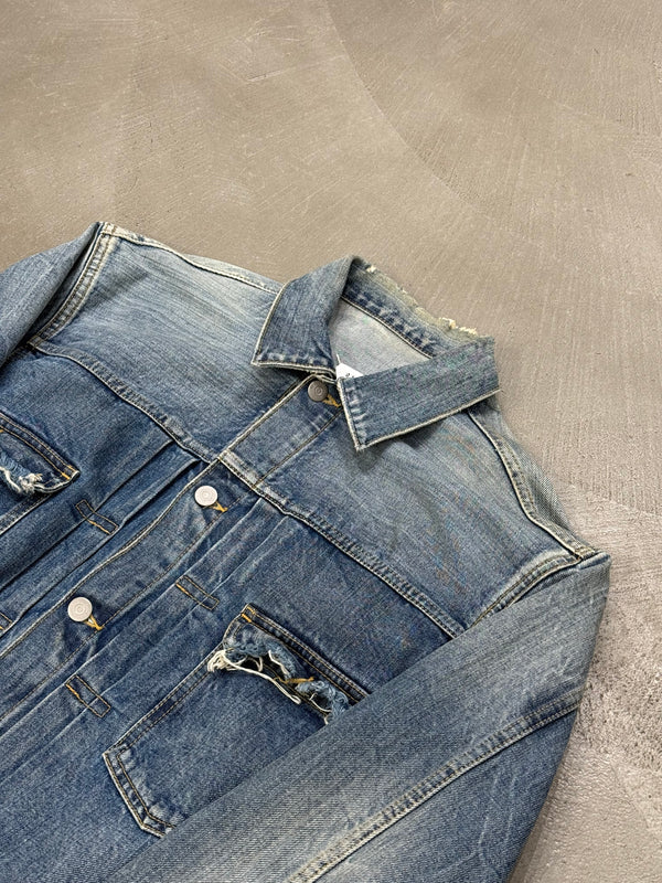 S/S2021 Maison Margiela faded distressed denim jacket