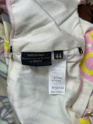 2000s Gianni Versace metal strap floral top
