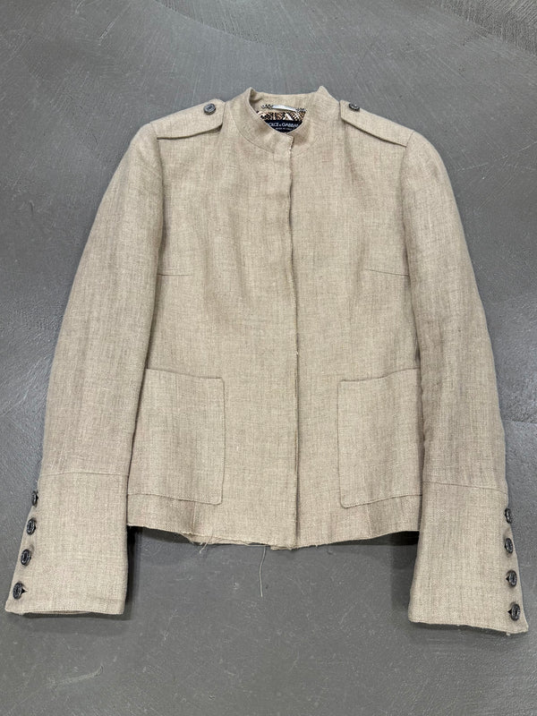 2000s Dolce & Gabbana linen military jacket