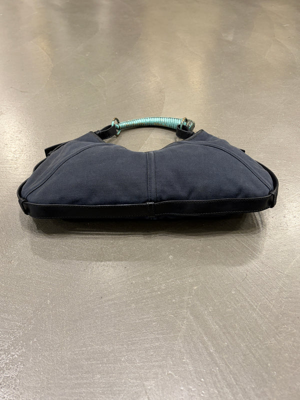 2002 Yves Saint Laurent by Tom Ford Mombasa blue canvas bag