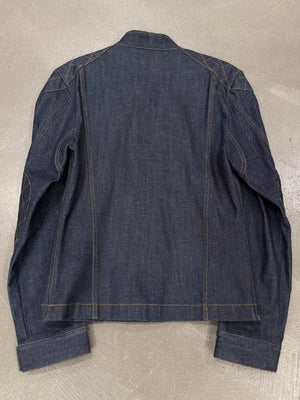 2000s Yves Saint Laurent sample denim jacket with quilted detailing