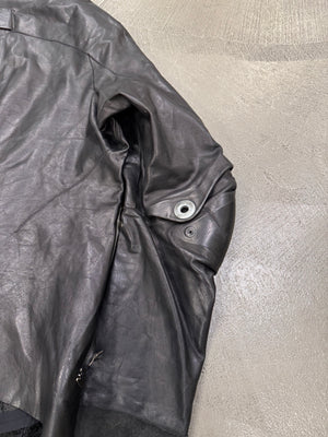 Isaac Sellam artisanal leather jacket with metal spine