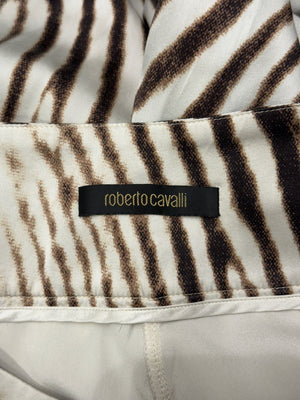 2000s Roberto Cavalli “Tigresse” flare pants