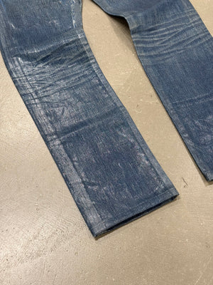 F/W 2003 Dior by Hedi Slimane green waxed denim