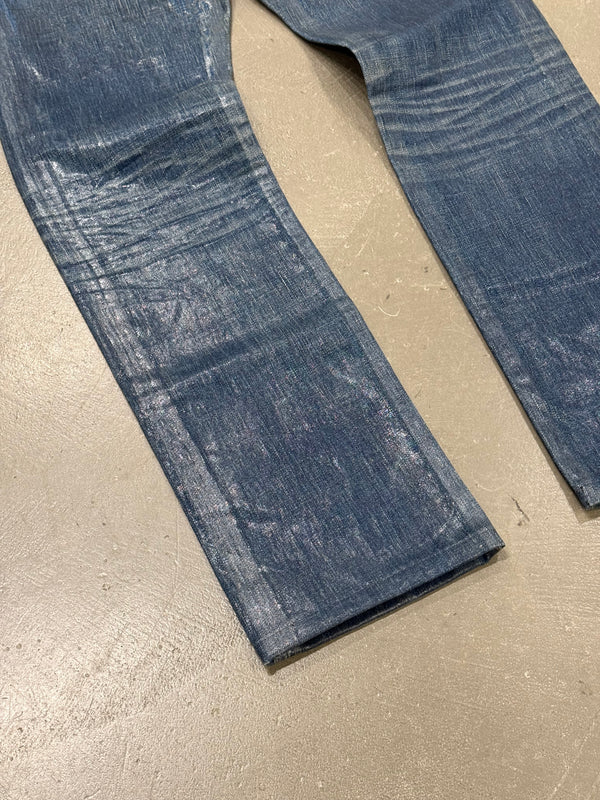 F/W 2003 Dior by Hedi Slimane green waxed denim