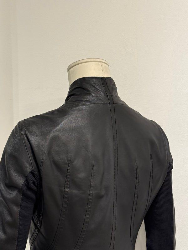 Rick Owens cropped leather jacket