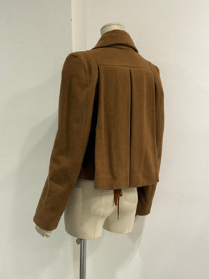 2000s Vivienne Westwood brown structured cropped camel jacket