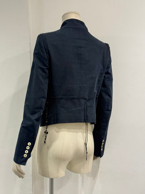A/W2005 Ann Demeulemeester runway napoleon asymmetrical military jacket