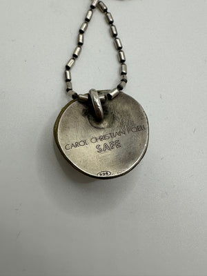 Carol Christian Poell Prosthetic eye silver chain necklace