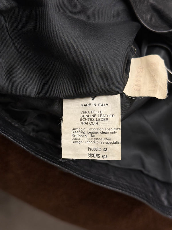 1990s Emporio Armani biker leather vest
