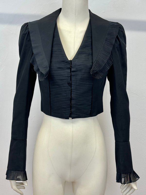 S/S 2007 Alexander McQueen evening jacket with pleated details