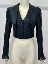 Load image into Gallery viewer, S/S 2007 Alexander McQueen evening jacket with pleated details
