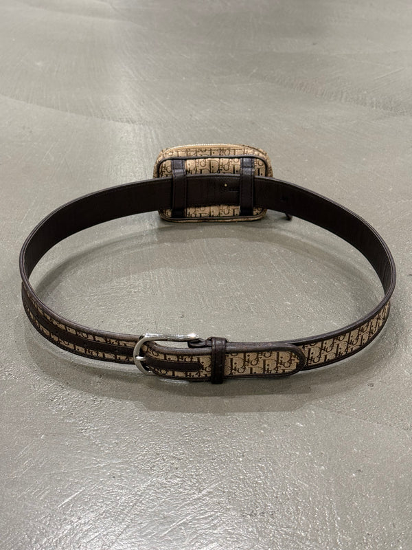 2000s Dior by Galliano monogram waist bag belt