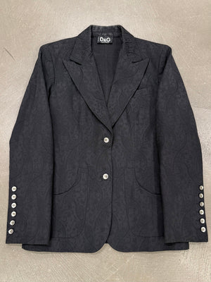 2000s Dolce & Gabbana button cuff slim blazer