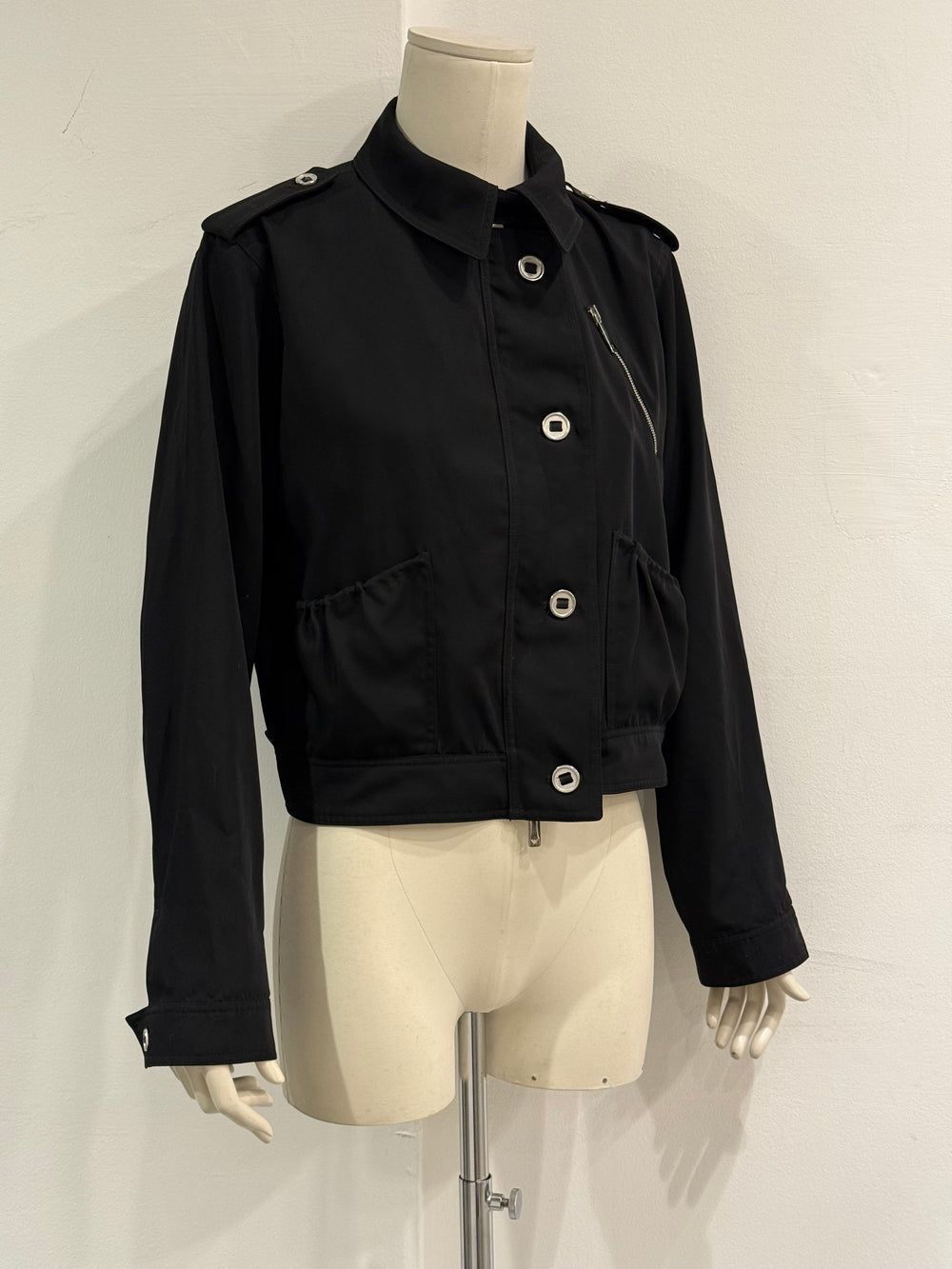 2000s Armani cropped military aviator jacket