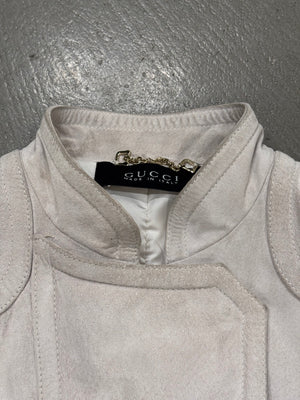2000s Gucci biker paneled moto leather jacket