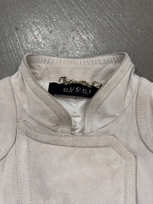 2000s Gucci biker paneled moto leather jacket