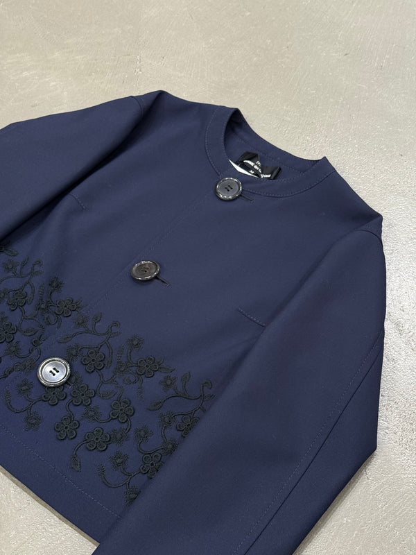 Comme des Garçons flower embroidery cropped jacket