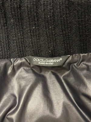 A/W2008 Dolce & Gabbana runway puffer hybrid jacket with knit sleeves