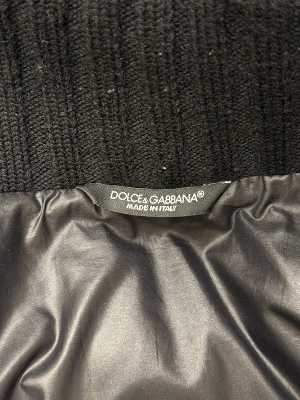 A/W2008 Dolce & Gabbana runway puffer hybrid jacket with knit sleeves