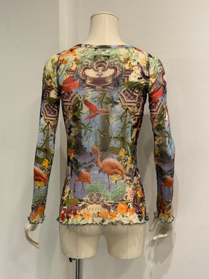 S/S1999 Jean Paul Gaultier flamingo tropical dress