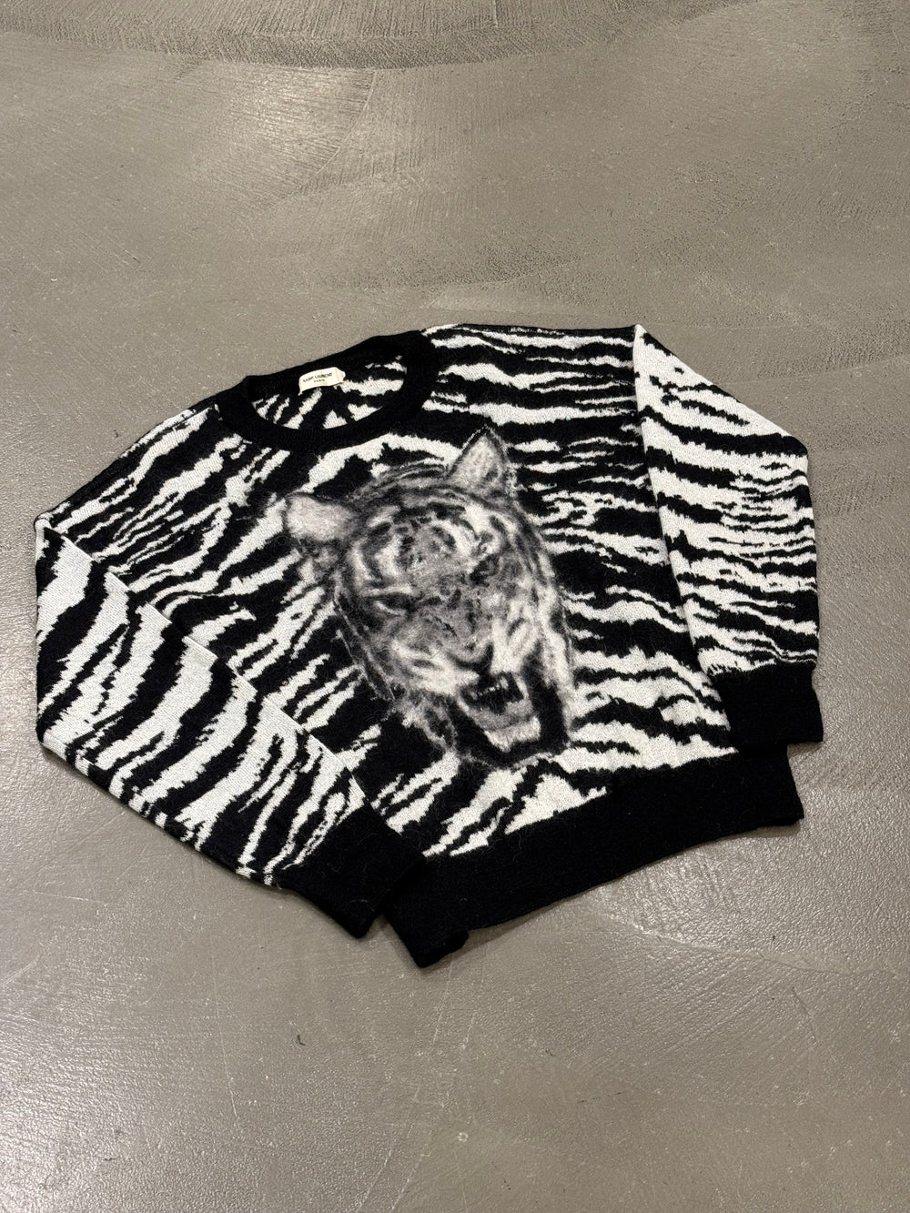 2015 Saint Laurent Paris by Hedi Slimane tiger stripe knit