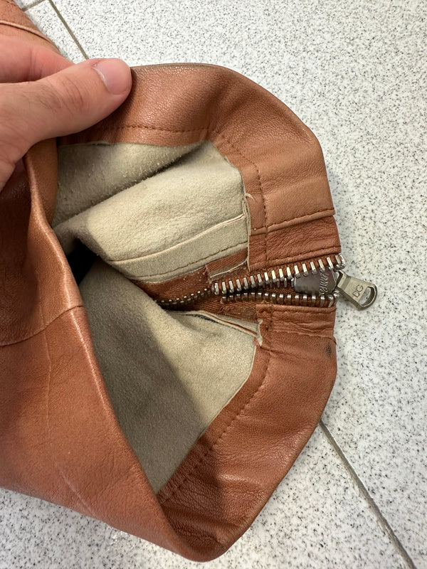 SS2002 Dolce & Gabbana leather zipper flight cargo pants