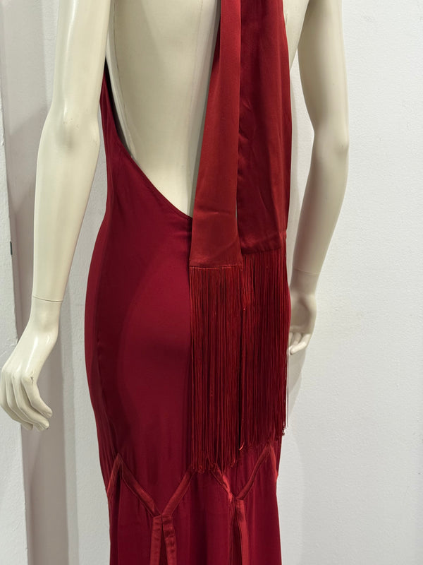 F/W2004 Roberto Cavalli halter-neck mermaid dress