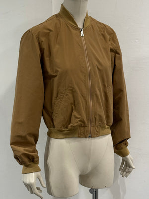 1990s Armani brown cotton bomber jacket