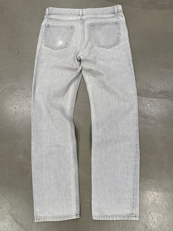 1990s Helmut Lang vintage grey faded denim