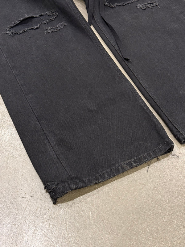2020s Ann Demeulemeester distressed wide leg pants