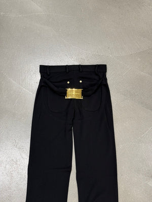 2001 Dolce & Gabbana extra long iconic buckle cowboy pants