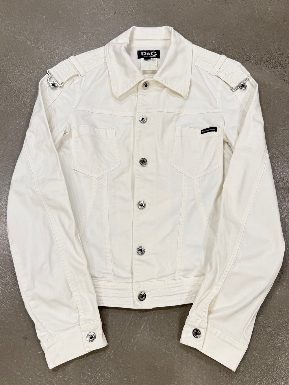 2000s Dolce & Gabbana shoulder straps cotton jacket