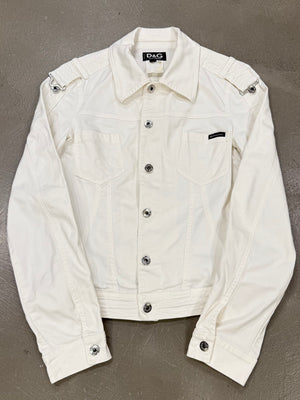 2000s Dolce & Gabbana shoulder straps cotton jacket