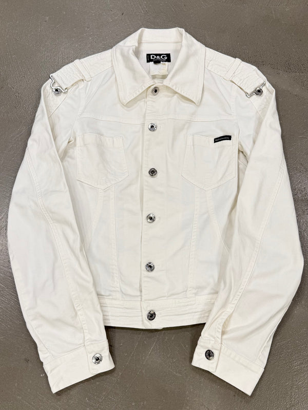 2000s Dolce & Gabbana shoulder straps cotton jacket