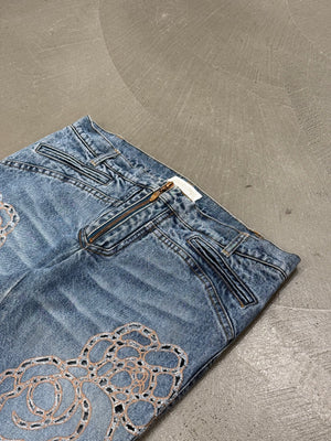 S/S 2008 Roberto Cavalli laser cut jeans