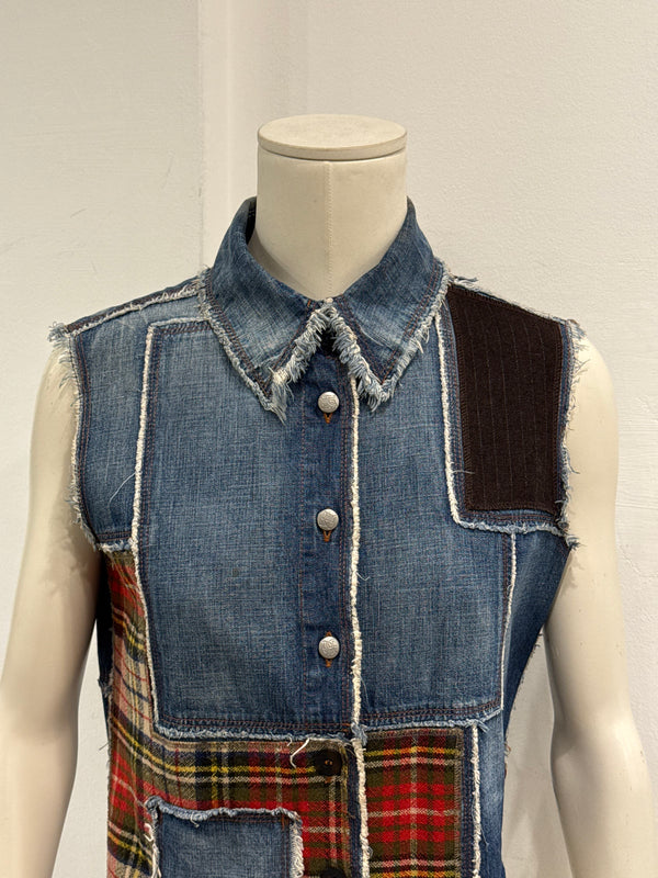 2000s Jean Paul Gaultier patchwork vest