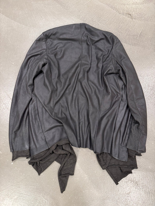 Isaac Sellam asymmetrical hybrid deer leather jacket