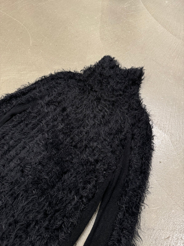 2000s Fendi furry knit with elongated sleeves