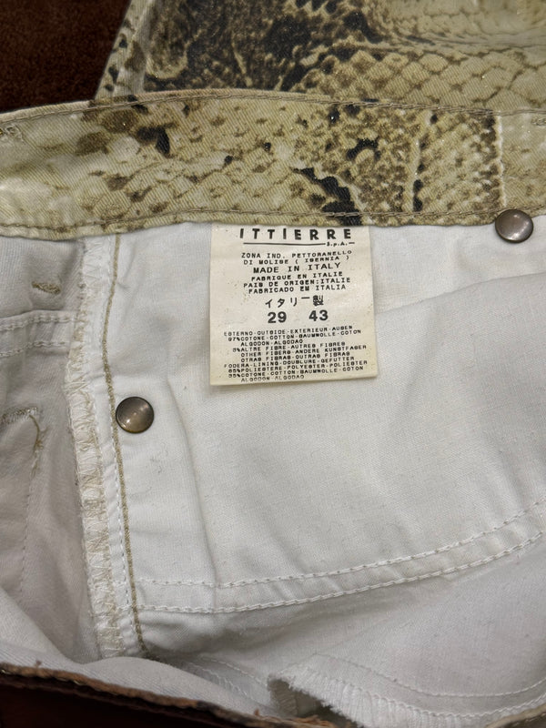 2000s Cavalli python print pants