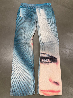 S/S2001 Roberto Cavalli Elizabeth Taylor eye pants
