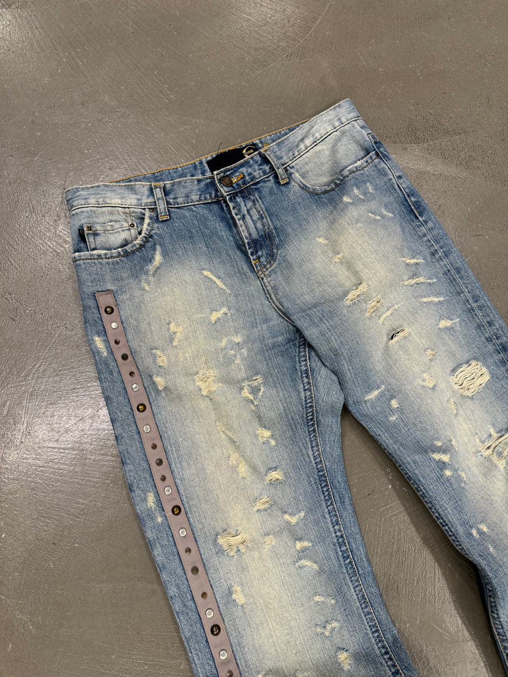 2000s Roberto Cavalli distressed jeans