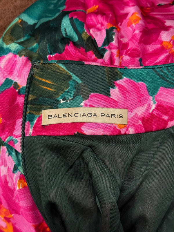 2008 Balenciaga by Ghesquiere iconic floral dress