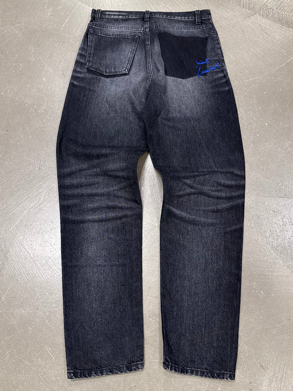 2017 Saint Laurent “D18” dark wash denim jeans