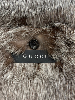 2000s Gucci by Tom Ford fur lining leather bomber jacket