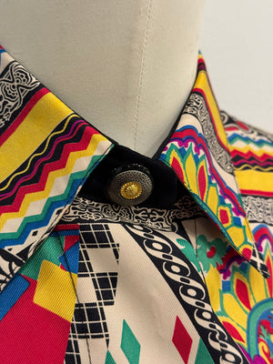 1991 Gianni Versace mixed print silk shirt