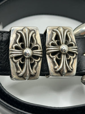 Chrome Hearts 4-piece western 925 silver leather belt