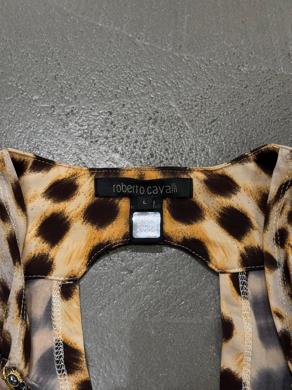2000s Roberto Cavalli leopard print dress